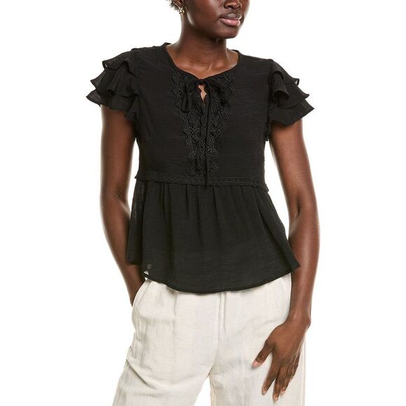 Nanette Nanette Lepore Tops - Nanette Nanette Lepore Womens  Blouse, Black